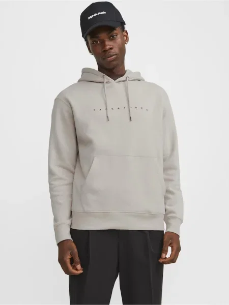 JACK & JONES Mikina Star / čierna béžová