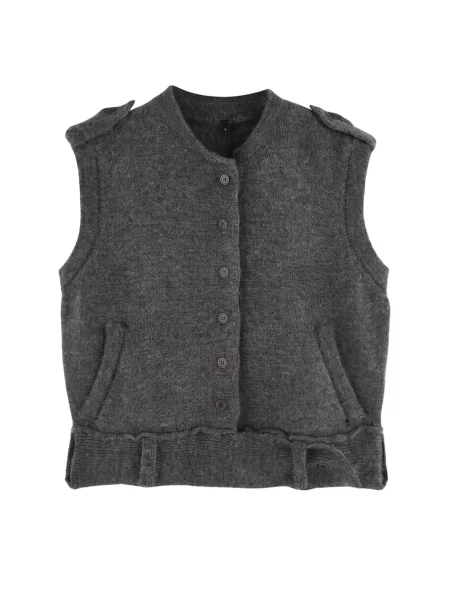 Trendyol Vestă tricotată metalic gri