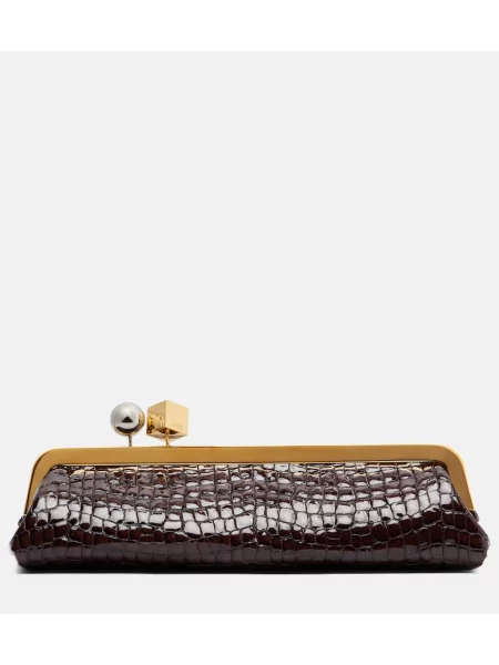 Usnjeni torbica Jacquemus rjava