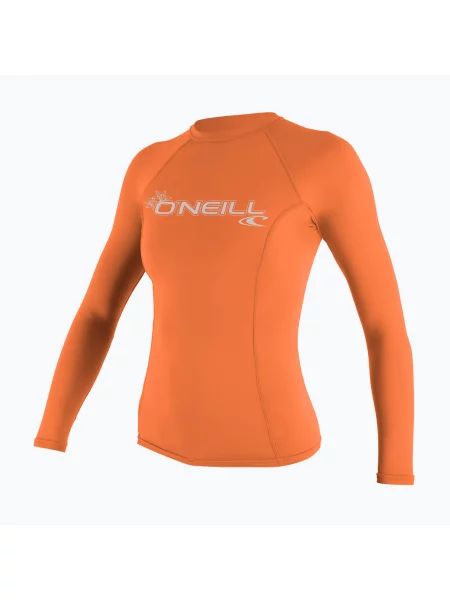 Plavecké tričko Longsleev O'Neill Basic Skins LS Rash Guard light grapefruit oranžové