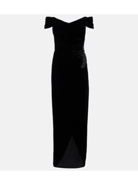 Rochie Costarellos de catifea negru