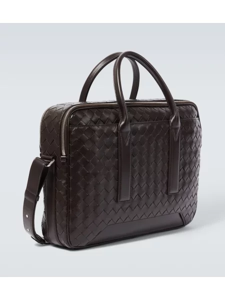 Servietă Bottega Veneta din piele negru