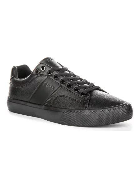 Niskie sneakersy z perforacją model AIDEN_TENN_GRLTP' Boss czarne