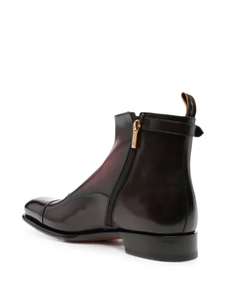 Botine Santoni cu cataramă maro
