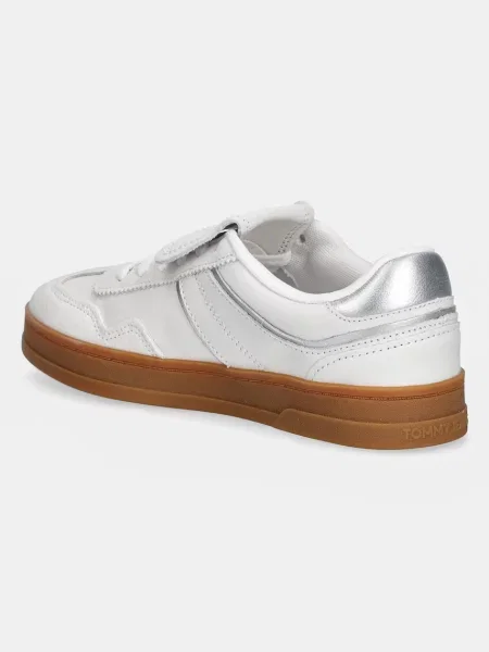 Tommy Jeans sneakers din piele THE GREENWICH FLAP femei alb