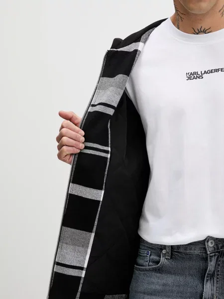 Джинсовая куртка Karl Lagerfeld Jeans серая