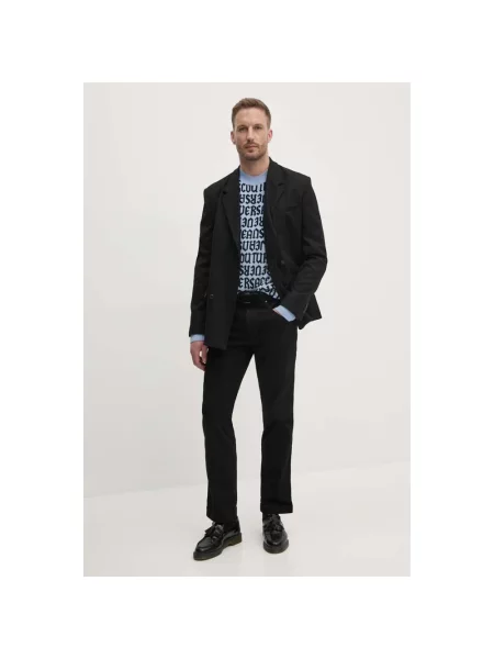 Dzianinowy sweter Versace Jeans Couture niebieski