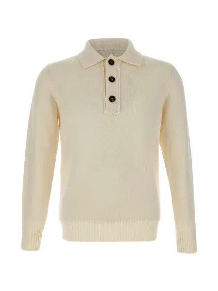 Lung tricou polo Kangra alb