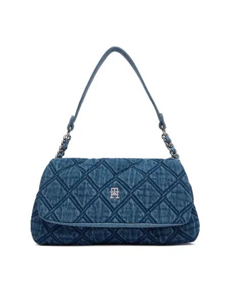 Tommy Hilfiger Geantă Th Feminine Shoulder Bag Denim albastru