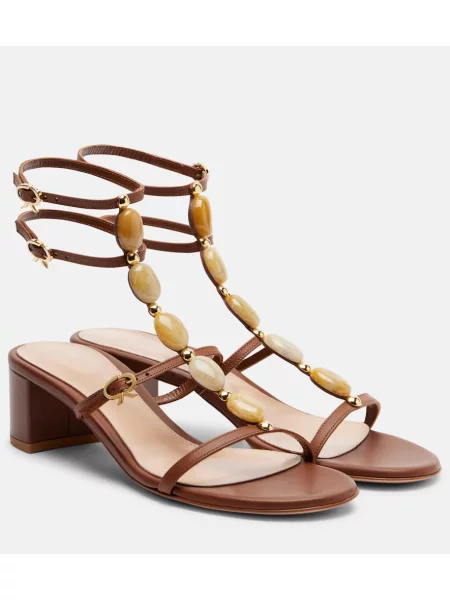 Sandale Gianvito Rossi din piele maro
