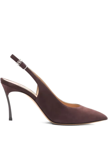 Pantofi cu toc Casadei slingback maro