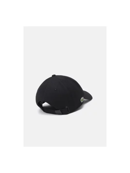Czapka z daszkiem Lacoste black czarna