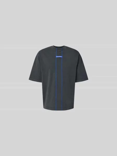 T-shirt ze szwami w kontrastowym kolorze A-cold-wall* czarna
