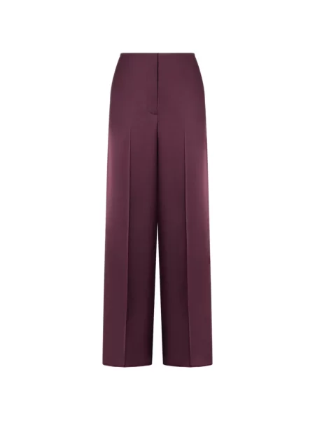 Pantaloni Pinko din satin cu picior lat roșu