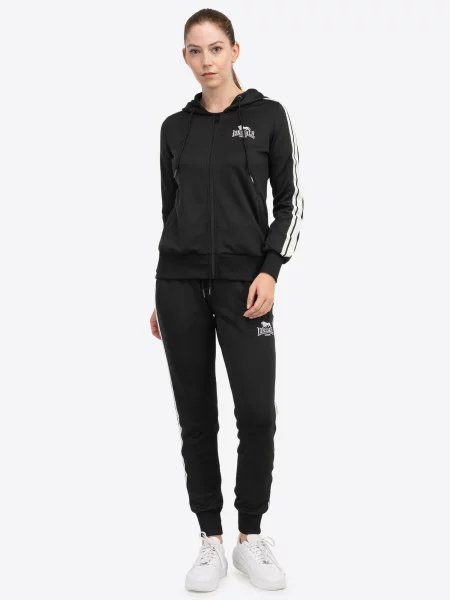 Bluza dresowa z kapturem Lonsdale Bromley biała