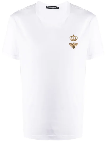 Tricou Dolce & Gabbana cu broderie alb