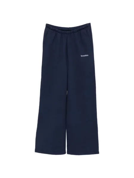 Pantaloni Sporty & Rich alergare cu autograf albastru
