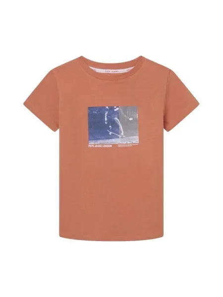 Tricou copii Pepe Jeans portocaliu