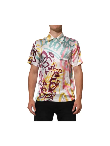 Jedwabna wielobarwność koszula Dolce And Gabbana