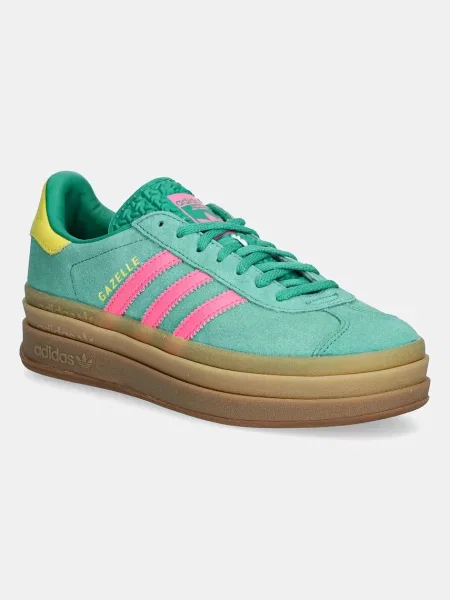 Adidas Originals sneakers din piele intoarsă Gazelle Bold verde