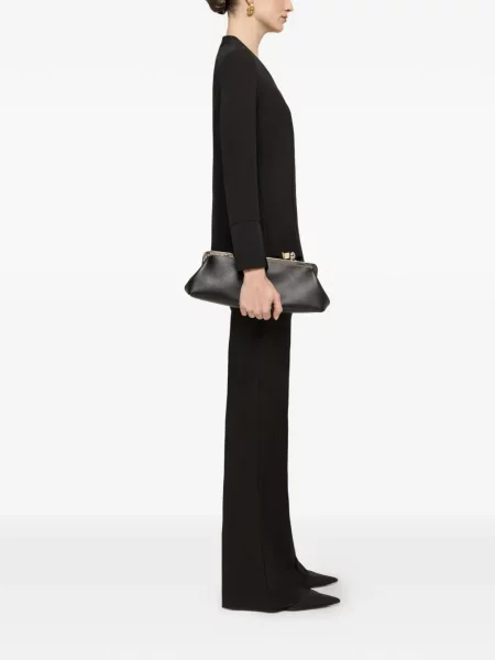 Top Nissa cu decolteu în V negru