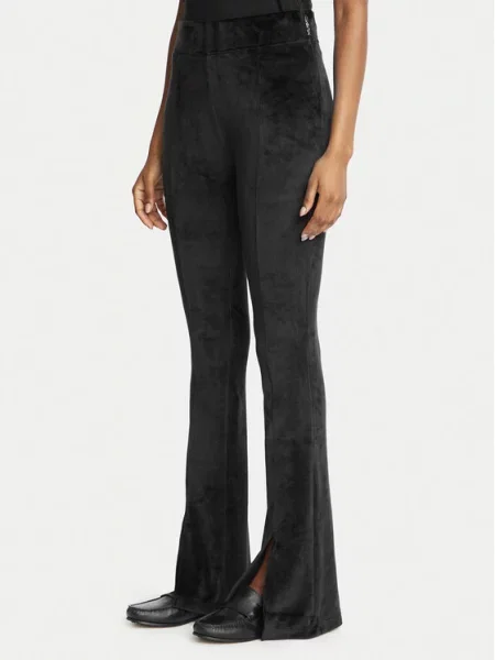 HUGO Medžiaginės kelnės Nucutey_B Flare Fit juoda