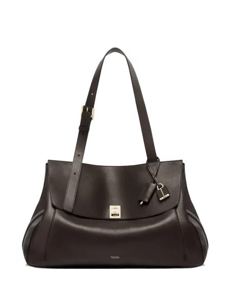 Geantă shopper Tom Ford din piele maro