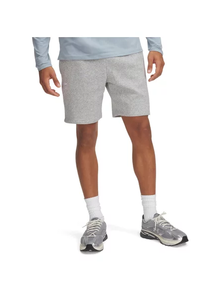 Шорти Under Armour Icon Fleece mod gray light heather/white білі
