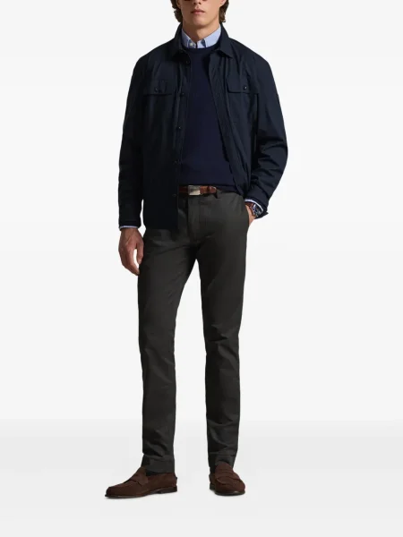 Șapcă Polo Ralph Lauren cu broderie din țesătură twill în carouri albastru