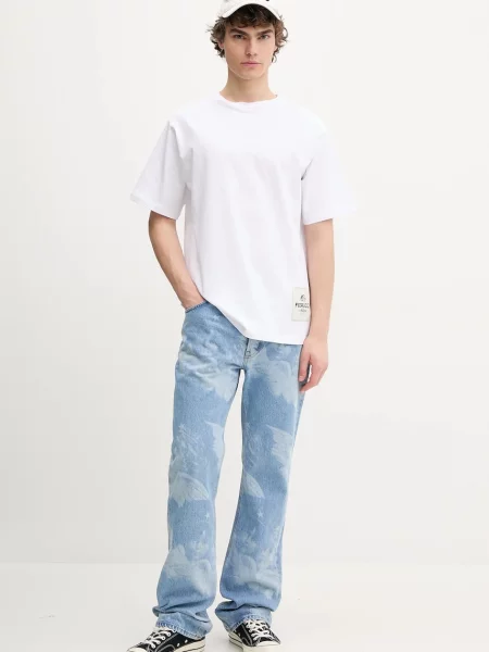 Футболка Fiorucci Label Regular Fit T-Shirt з аплікацією білий