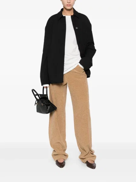 Pantaloni The Row de catifea cord negru