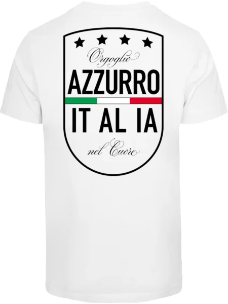 Mister Tee Majica Azurro Italia zlata / travnato zelena / ognjeno rdeča bela