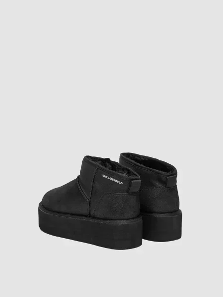 Кожаные сапоги Karl Lagerfeld черные