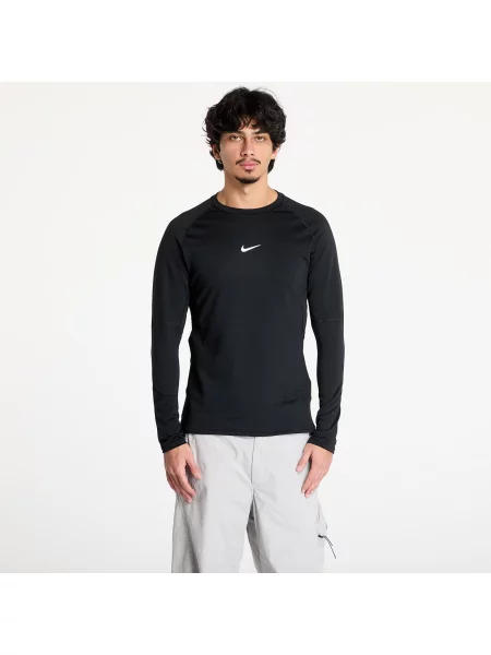 Tréninkové tričko s dlouhým rukávem Nike Pro Warm LS black/ white bílé