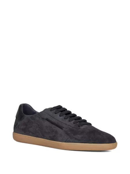 Sneakerși Zegna din piele de căprioară albastru