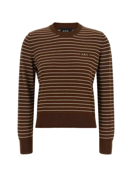 Pulover A.p.c. cu dungi maro