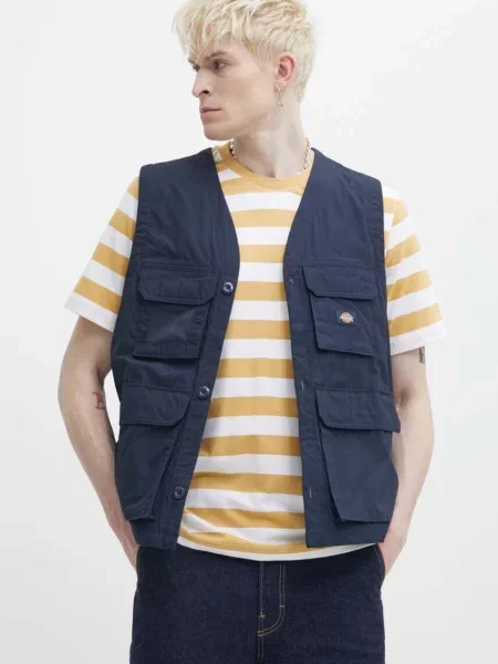 Елек Dickies FISHERSVILLE VEST мъжки преходен модел тъмносиньо