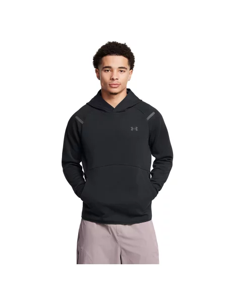 Флийс суичър с качулка Under Armour черно