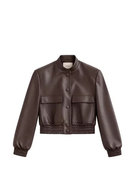 Geanta de piele Twinset maro