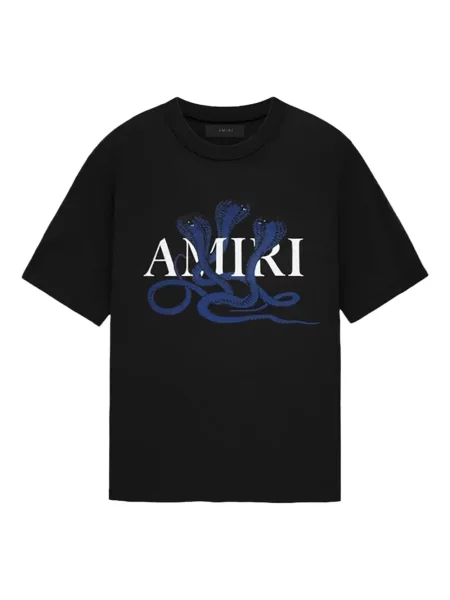 Tricou Amiri cu imagine cu model piele de șarpe negru