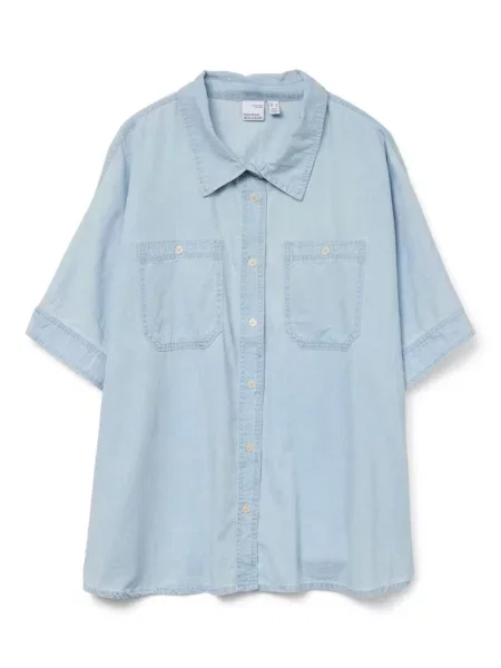 VERO MODA Bluză VMEMBERLY denim albastru