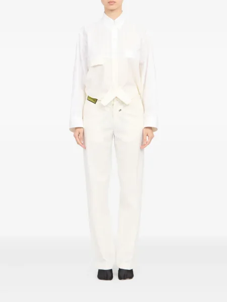 Μακρύς πουκάμισο Mm6 Maison Margiela λευκό