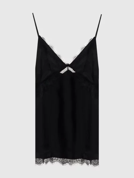 Топ з мереживом Juun.j чорний