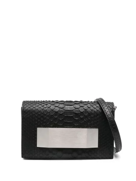 Geantă plic Rick Owens din piele negru