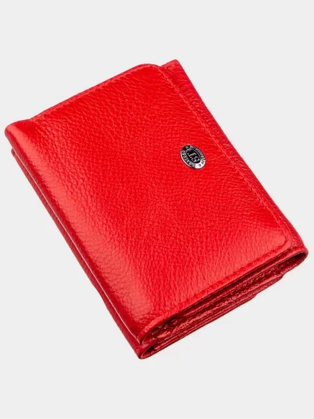 Кожаный кошелек St Leather Accessories красный