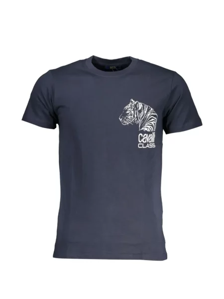 Tricou Cavalli Class cu imagine cu dungi de tigru albastru