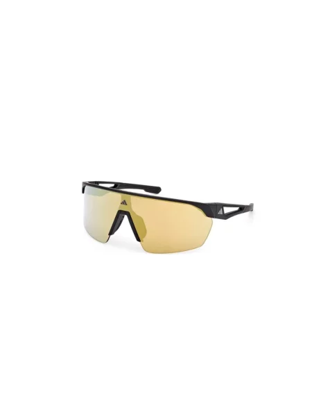 Okulary adidas Sport z lustrzanymi żółtymi soczewkami czarne