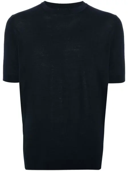 Tricou Dell'oglio cu decolteu rotund albastru