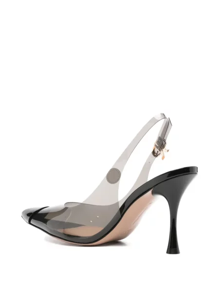 Pantofi cu toc Gianvito Rossi transparente slingback negru