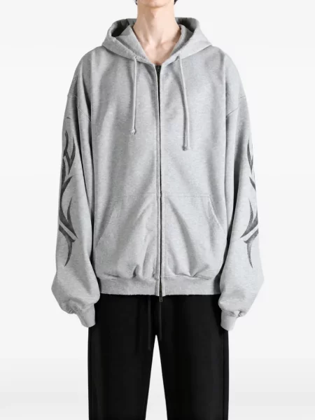 Hanorac cu glugă Vetements cu imagine gri